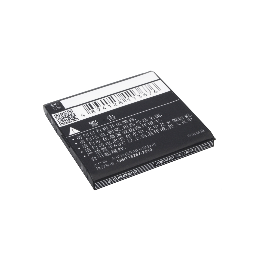 Retro nero della batteria CS-CAB500SL con testo di sicurezza cinese e codice a barre