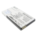 Batteria Cameron Sino CS-CPD230SL, vista angolata dell'etichetta posteriore e contatti