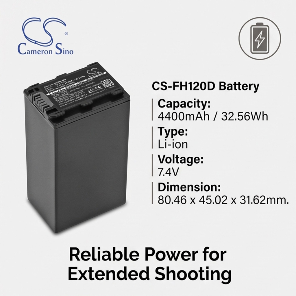 Batterie compatibile con Sony CR-HC51E CR-HC51E CS-FH120D