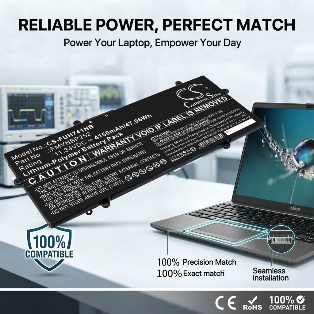 Batterie compatibile con Fujitsu LifeBook U7411/G U7511/G CS-FUH741NB