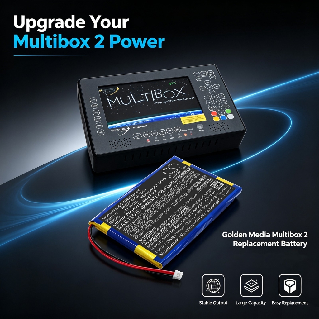 Batterie compatibile con Golden Media Multibox Multibox 2 CS-GMM200BT