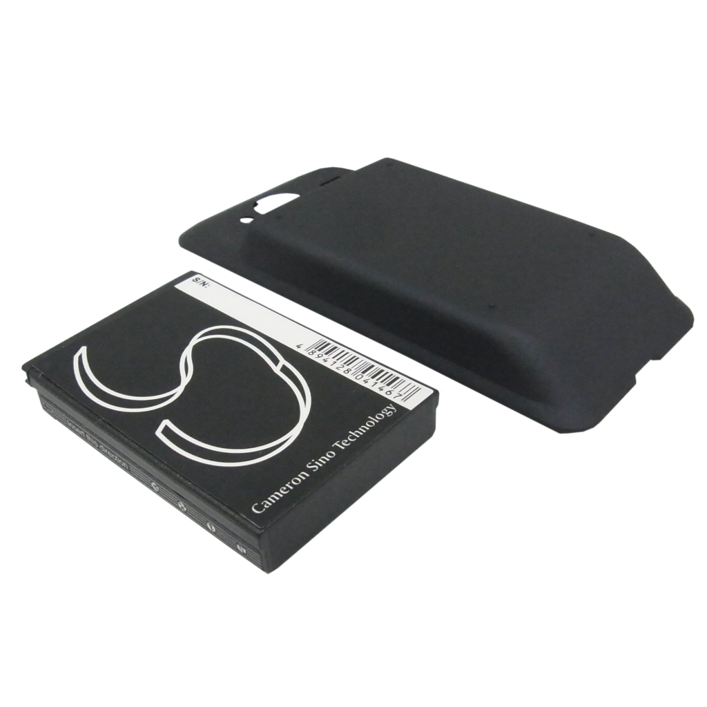 Cameron Sino CS-HT6100XL batteria con cover — lato nero con logo e cover accanto