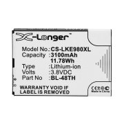 CS-LKE980XL<br />Batterie per   sostituisce la batteria EAC62058511 LLL