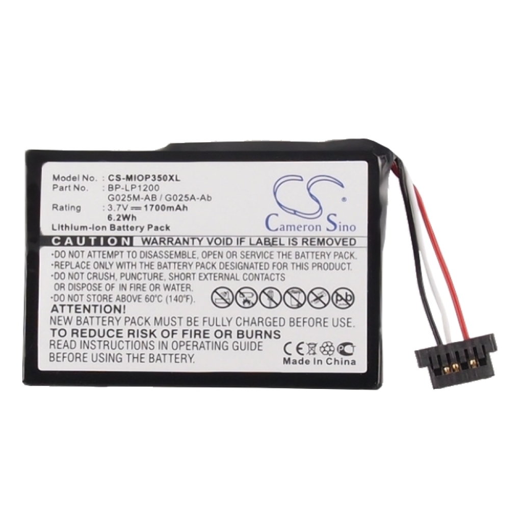 Batteria GPS, navigatore Mitac Mio Spirit 670