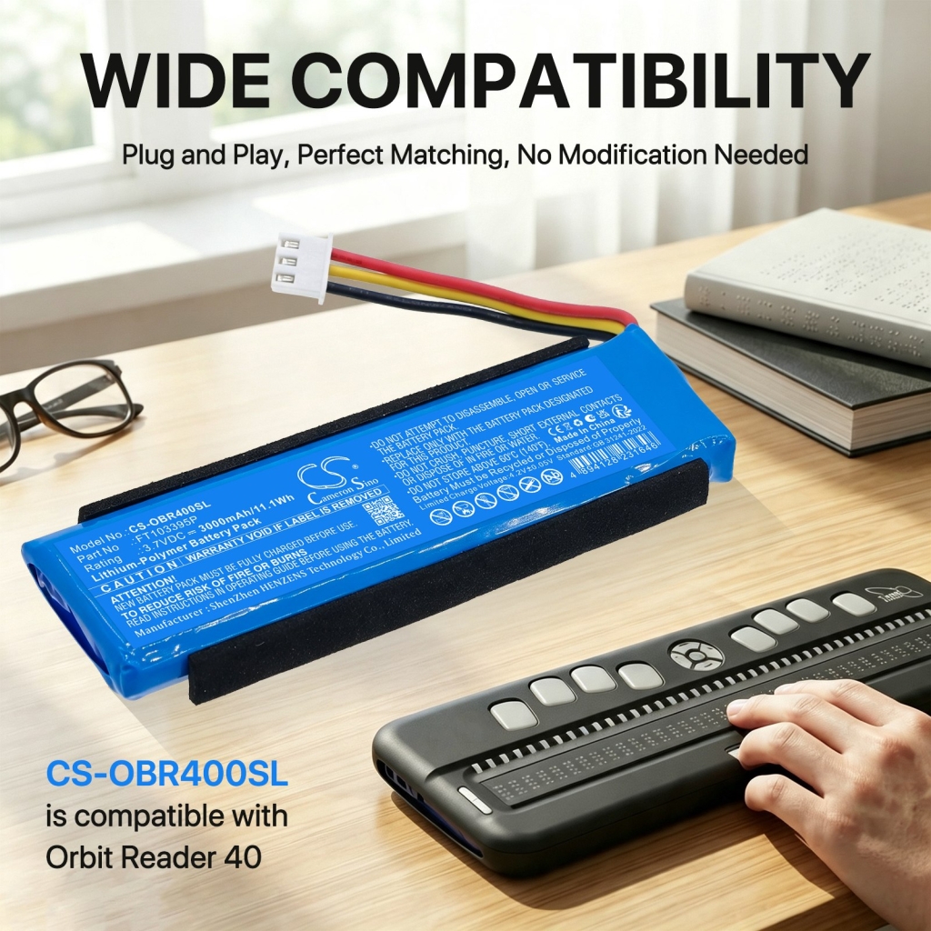 Batterie compatibile con Orbit Reader 40 CS-OBR400SL