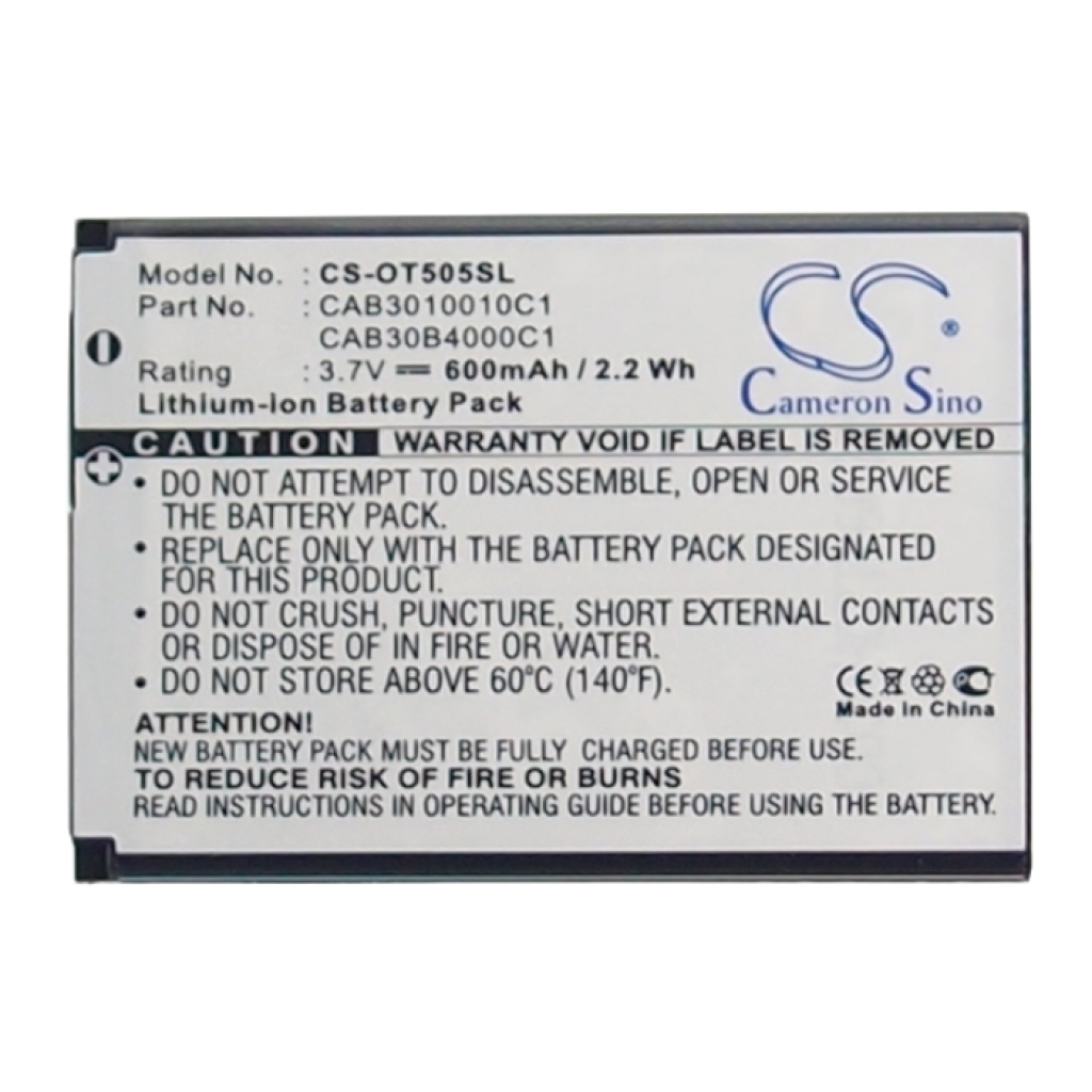 Batteria del telefono cellulare Alcatel One Touch 303A