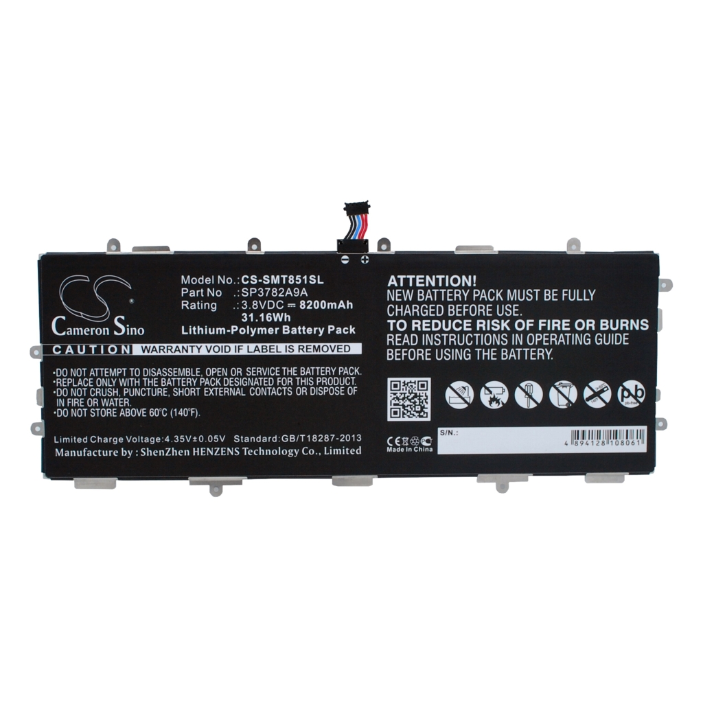 Batterie compatibile con Samsung GT-P8510 GT-P8510 Ativ CS-SMT851SL