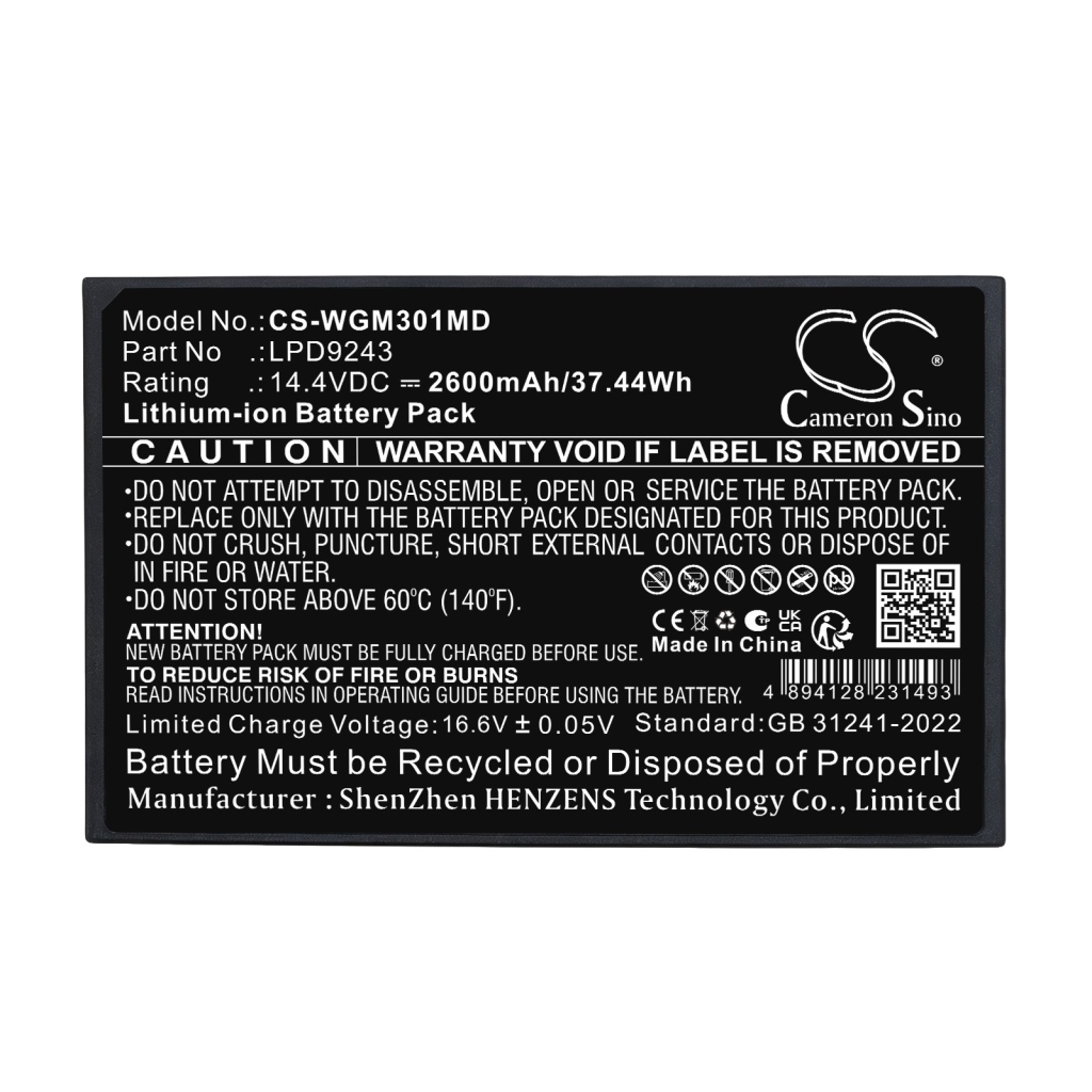 Batterie compatibile con WEGO M3000P M3000P CS-WGM301MD