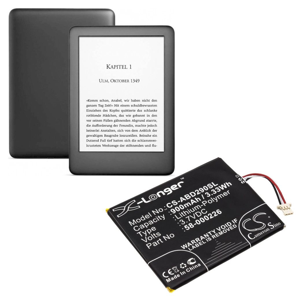 Ebook, batteria eReader Amazon Kindle Touch 2019 (CS-ABD290SL)