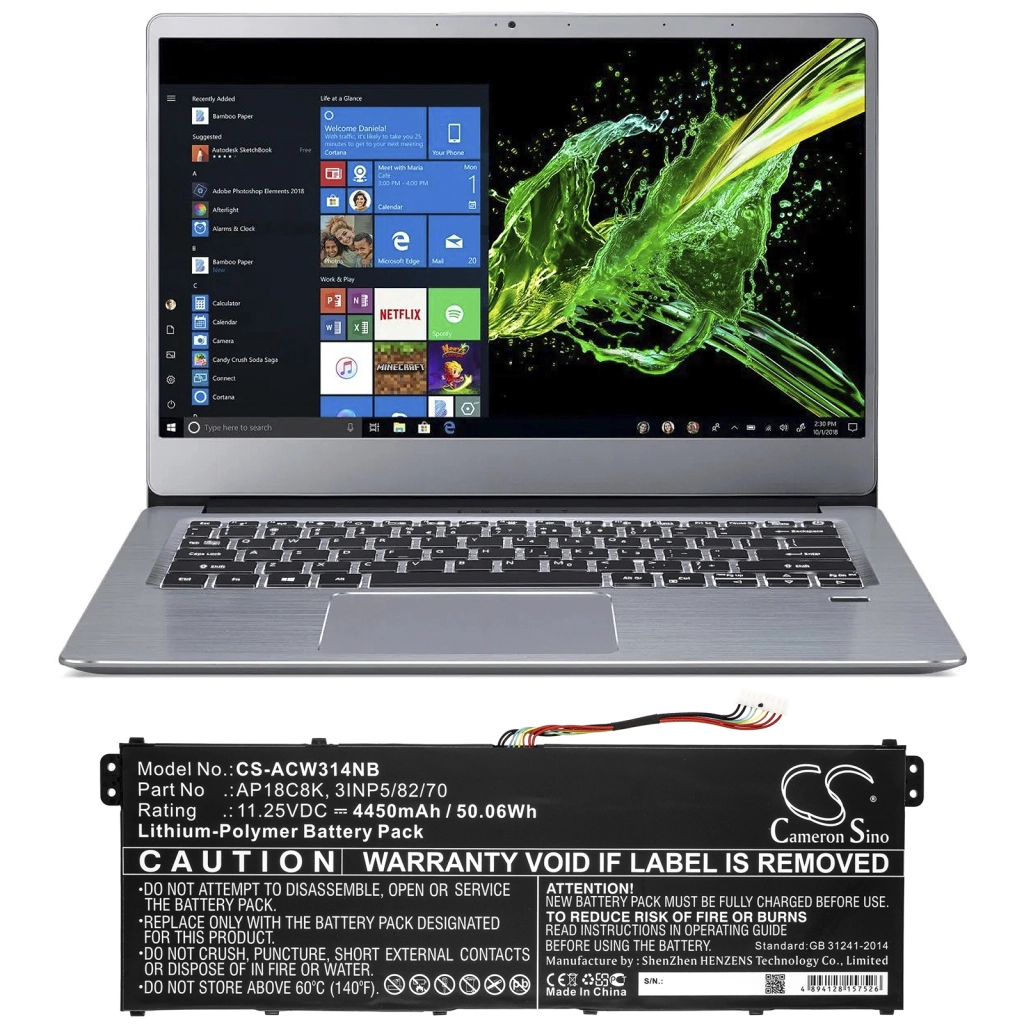Batteria notebook Acer Chromebook 314 C933 (CS-ACW314NB)