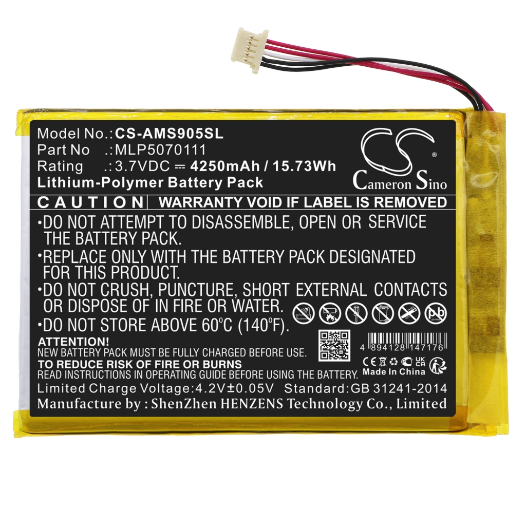 Batteria dell'apparecchiatura Autel MaxiDAS DS808K Scanner (CS-AMS905SL)