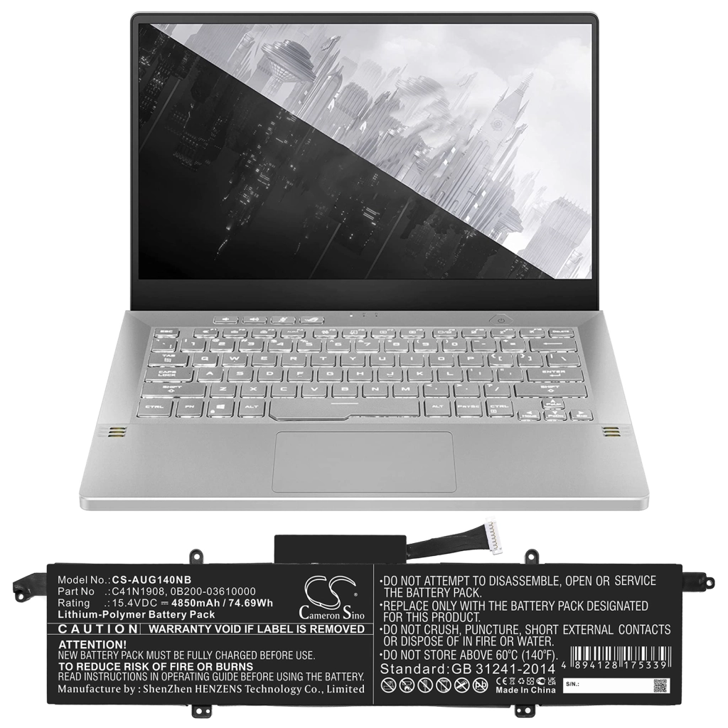 Batteria notebook Asus ROG Zephyrus G14 GA401IH-BM057T (CS-AUG140NB)