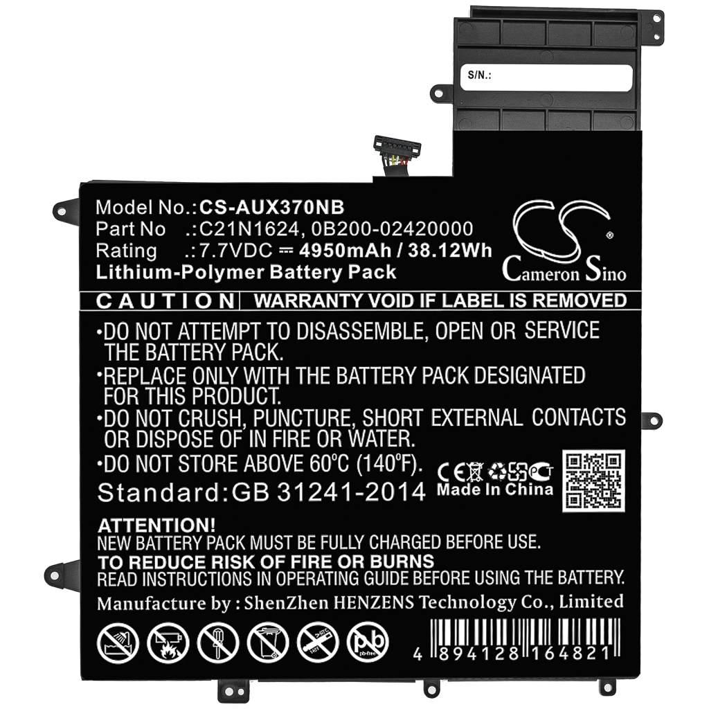Batteria notebook Asus UX370UA LASER LABE (CS-AUX370NB)