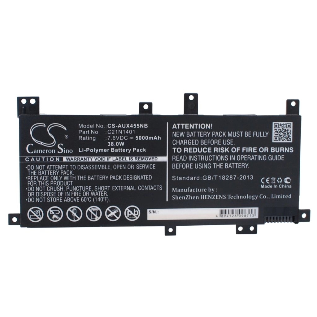 Batteria notebook Asus X454LJ-VX043D (CS-AUX455NB)