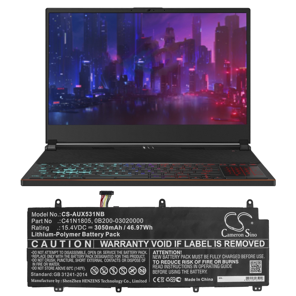Batteria notebook Asus ROG Zephyrus S GX531GX-ES008R (CS-AUX531NB)