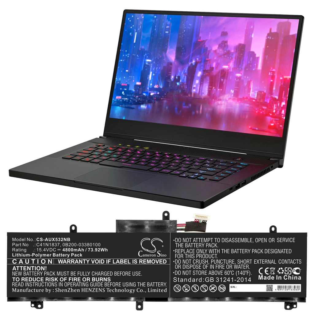 Batteria notebook Asus ROG Zephyrus GU502GU-ES003T (CS-AUX532NB)