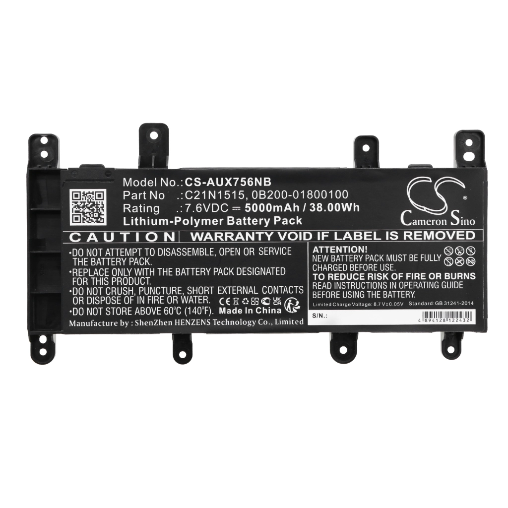 Batteria notebook Asus F756UJ-TY044D (CS-AUX756NB)