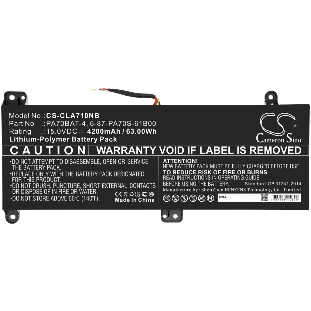 Batteria notebook CLEVO PA71HP6-G (CS-CLA710NB)