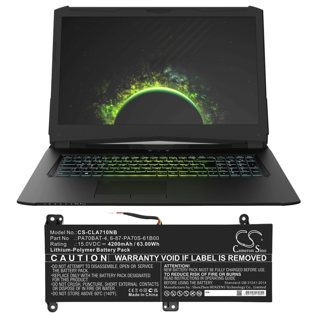 Batteria notebook CLEVO PA71HP6-G (CS-CLA710NB)
