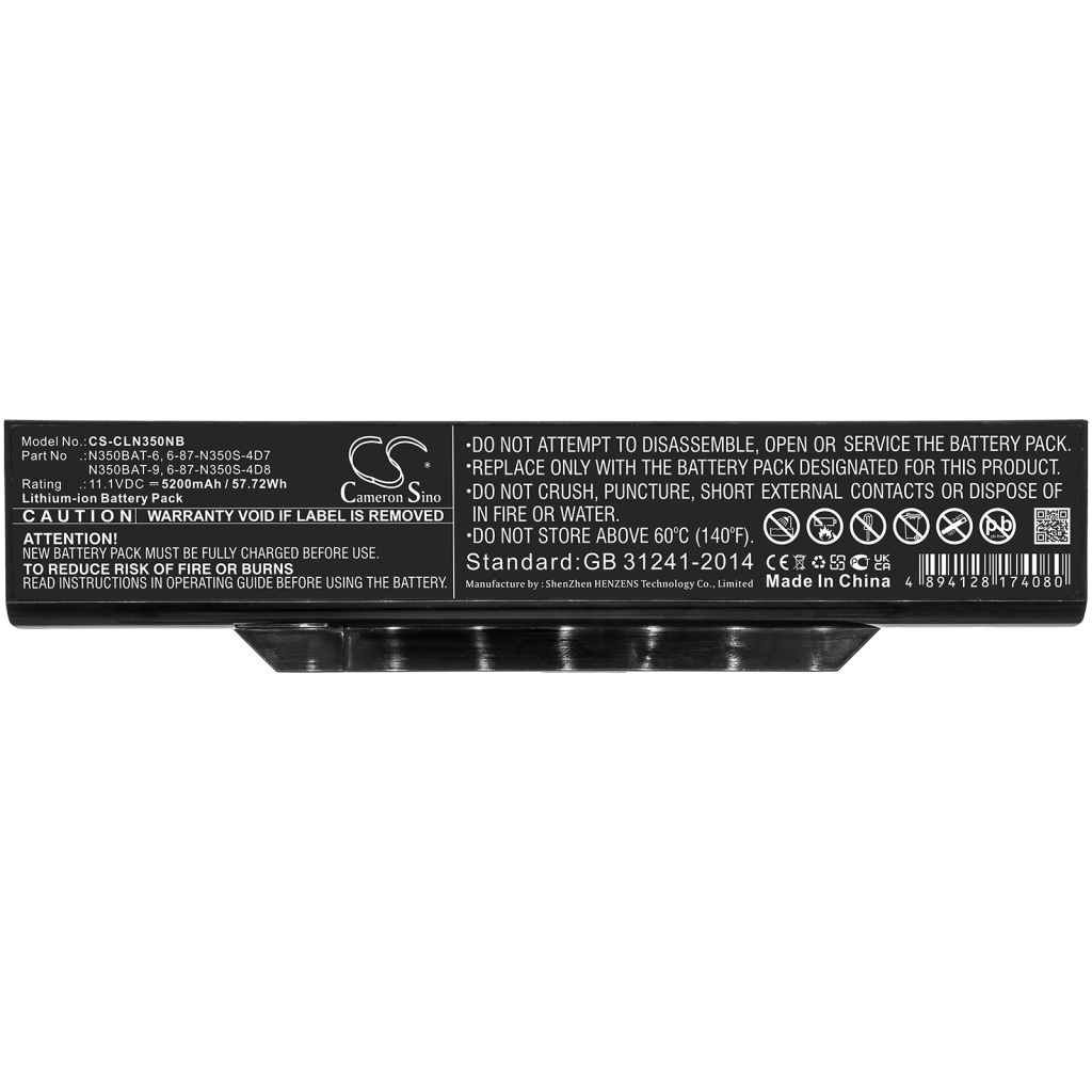 Batteria notebook CLEVO B519II(47781)(N350TW) (CS-CLN350NB)