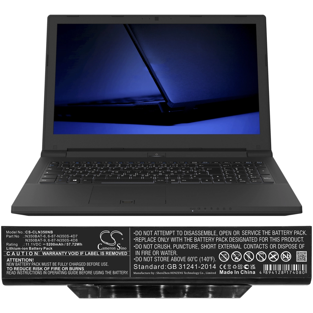 Batteria notebook CLEVO B519II(47781)(N350TW) (CS-CLN350NB)