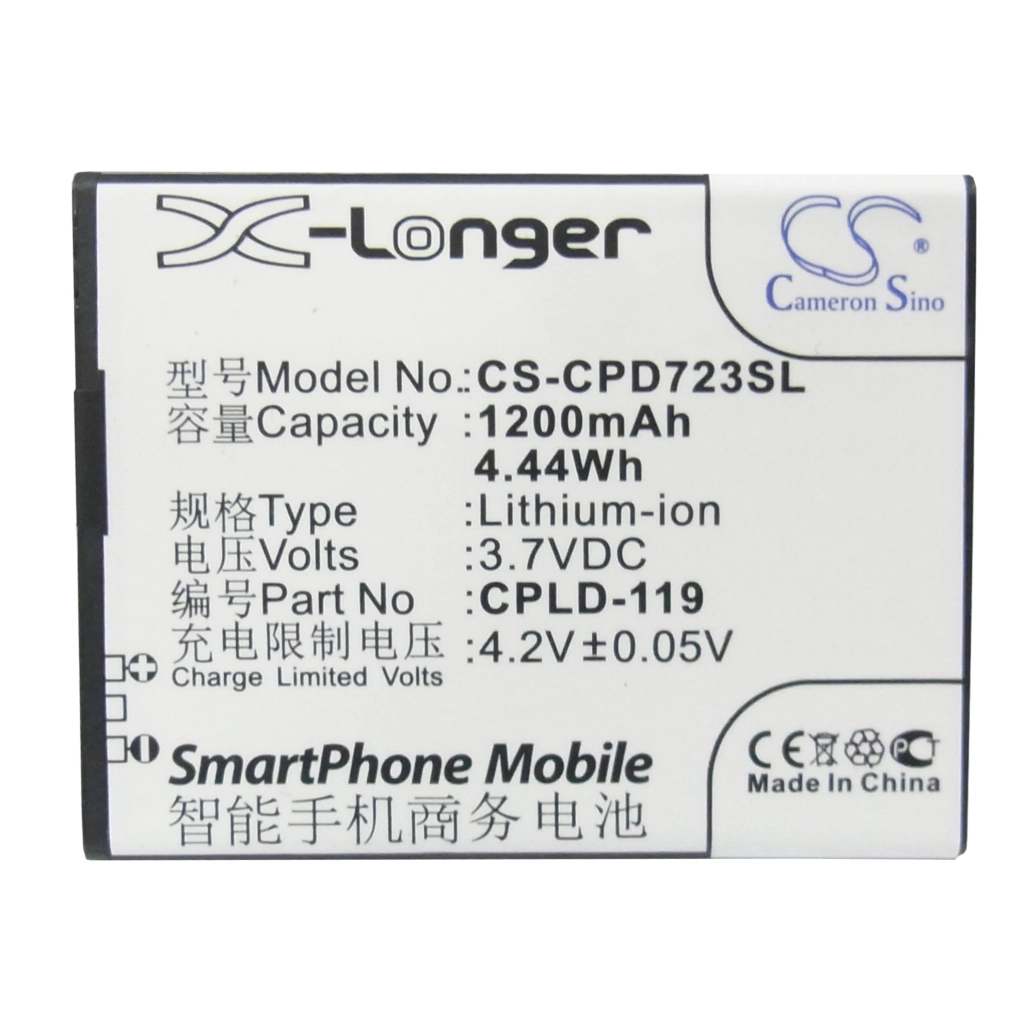 Batterie Batteria del telefono cellulare CS-CPD723SL