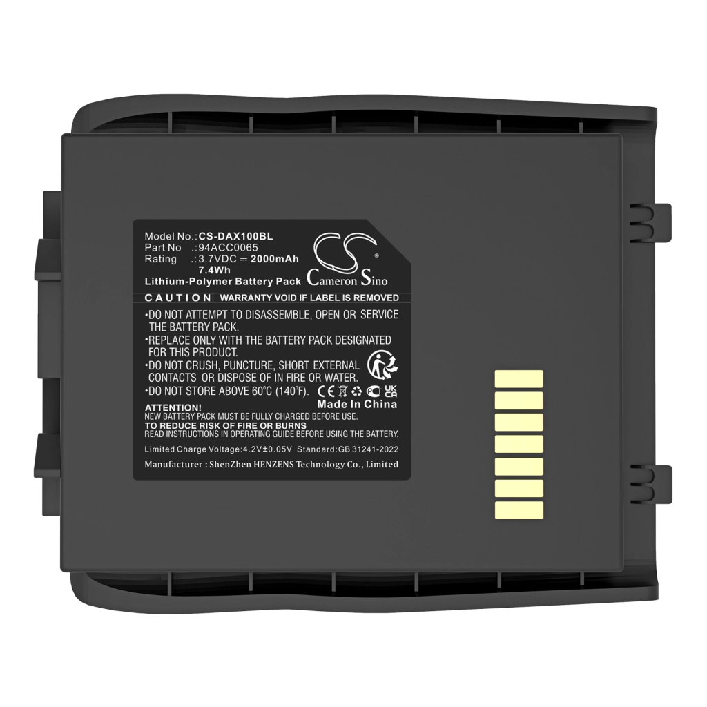 Codice a barre, batteria dello scanner Datalogic CS-DAX100BL