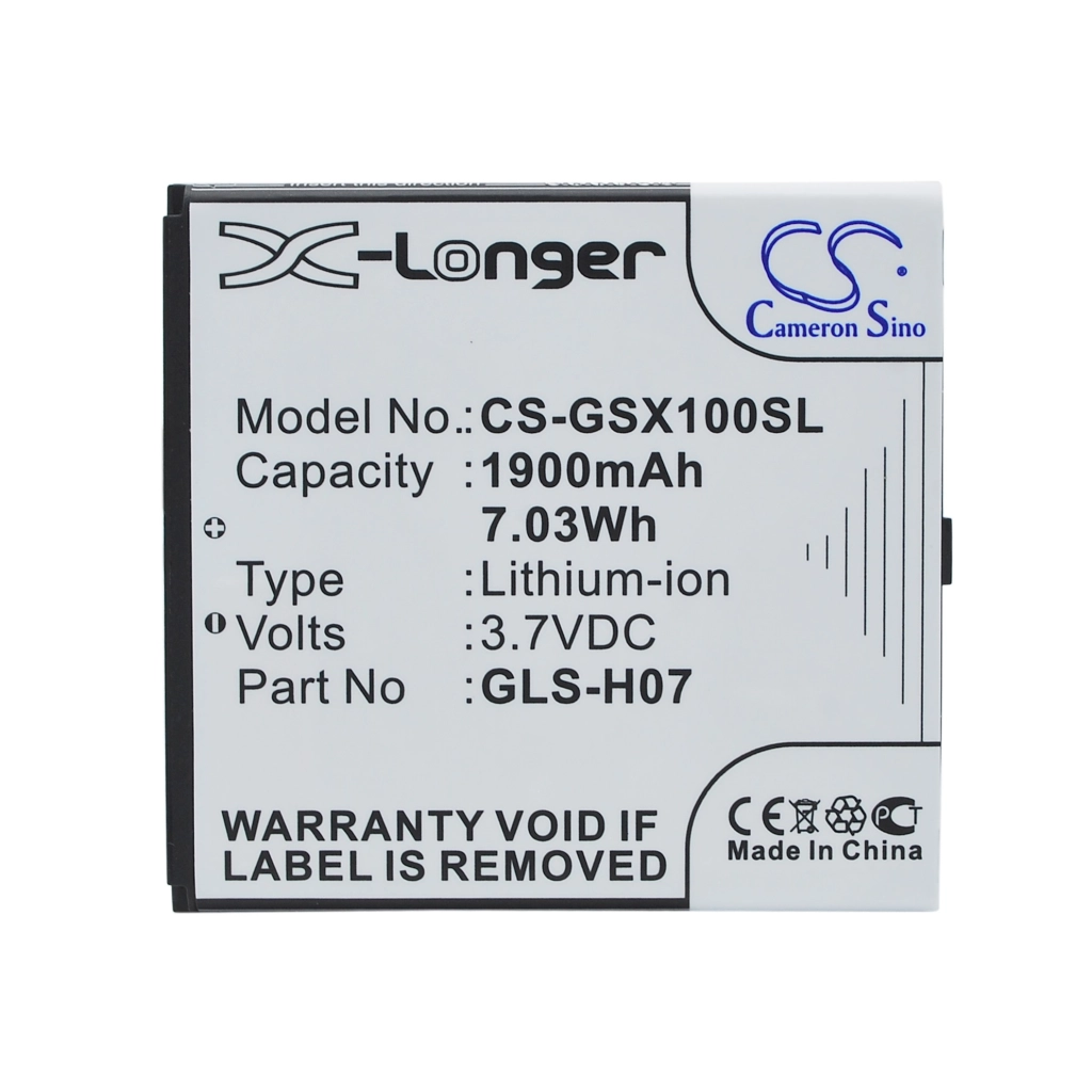 Batterie Batteria del telefono cellulare CS-GSX100SL