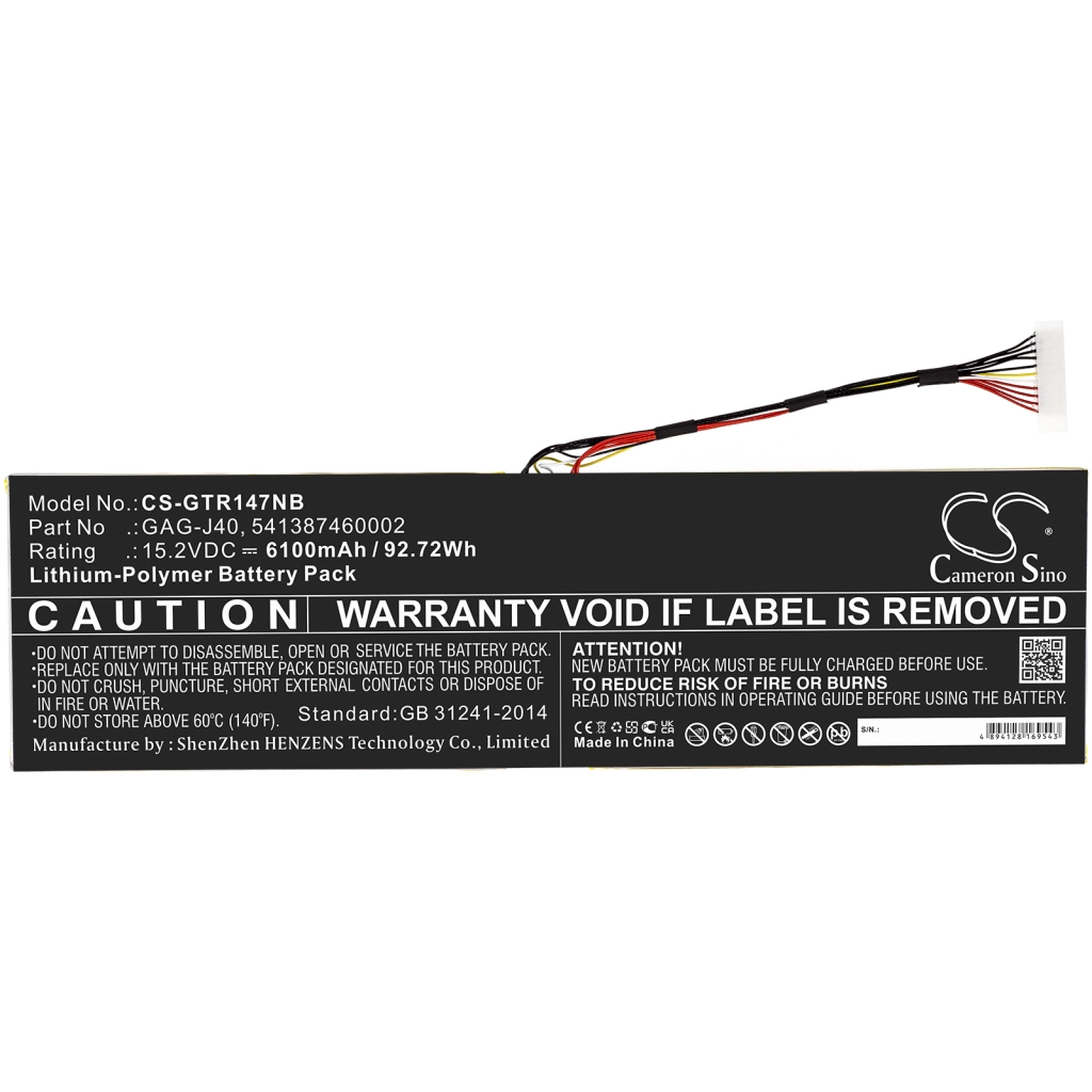 Batteria notebook Gigabyte Aero 15W v8 (CS-GTR147NB)