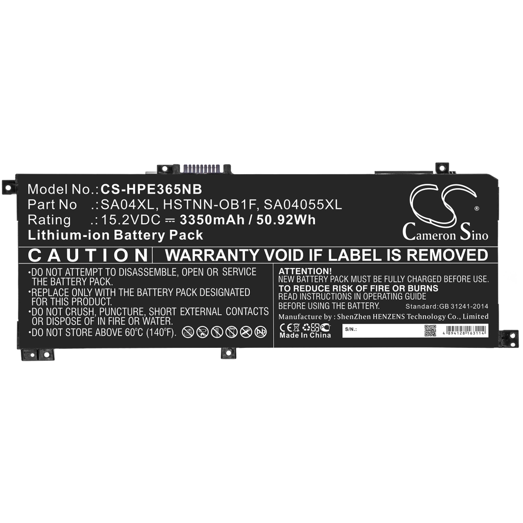 Batteria notebook HP Envy 15-DS0001NG (CS-HPE365NB)