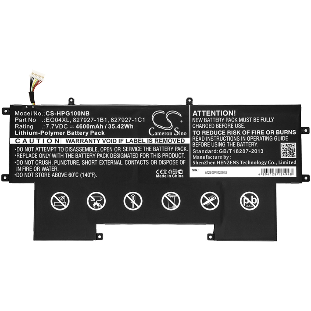 Batteria notebook HP EliteBook Folio G1 W8Q05AW (CS-HPG100NB)