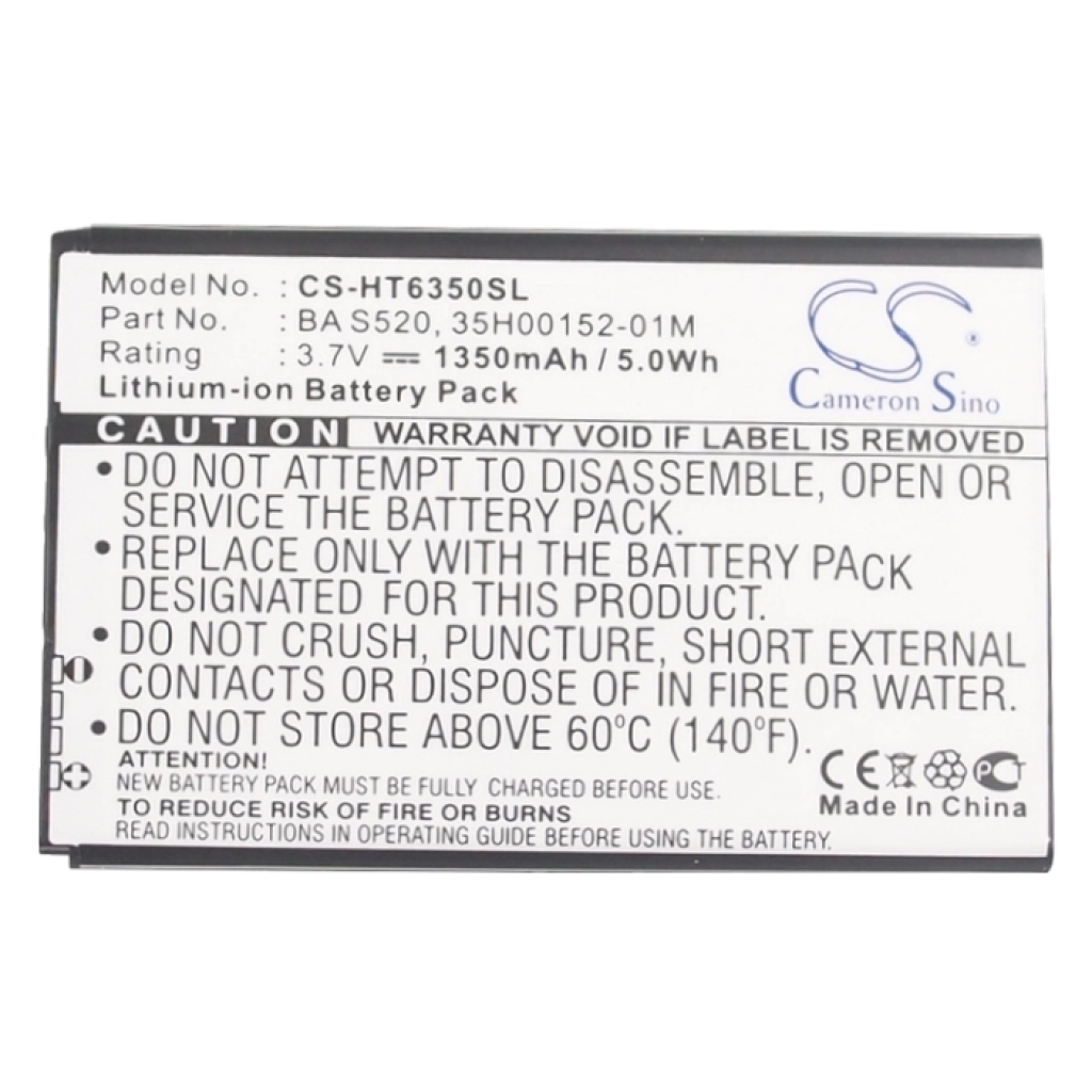 Batterie Batteria del telefono cellulare CS-HT6350SL