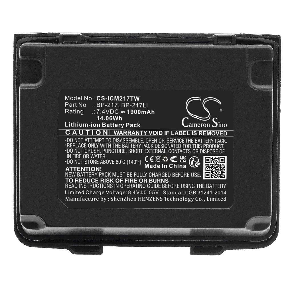 Batteria radio bidirezionale Icom IC-E80D (CS-ICM217TW)