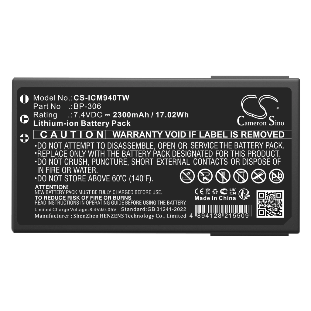 Batteria radio bidirezionale Icom CS-ICM940TW