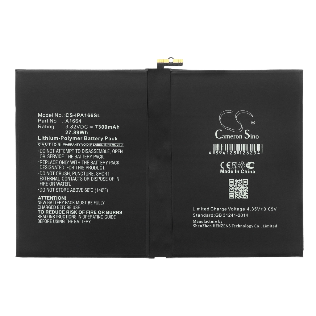 Batterie Batteria compressa CS-IPA166SL