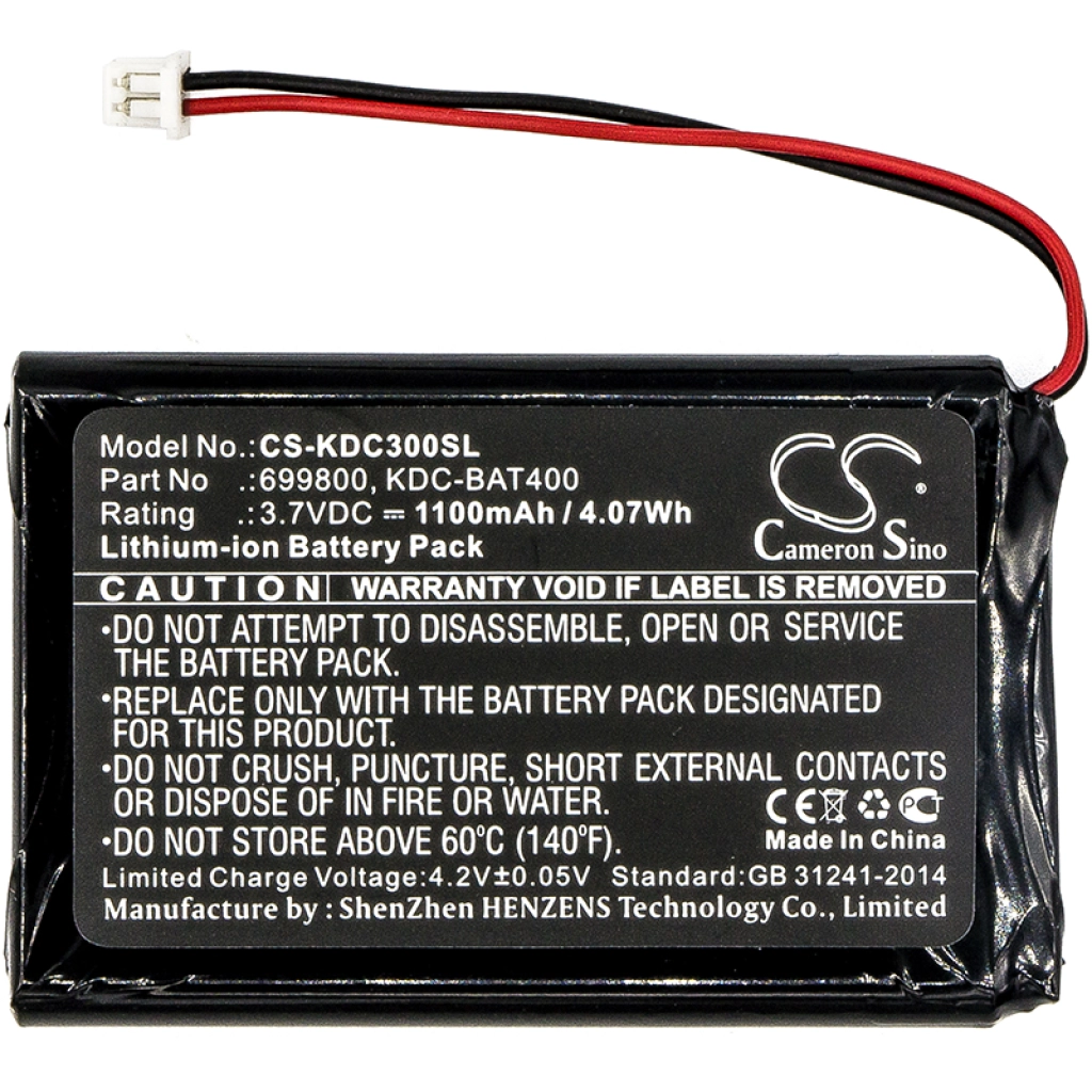 Codice a barre, batteria dello scanner Koamtac KDC411 (CS-KDC300SL)
