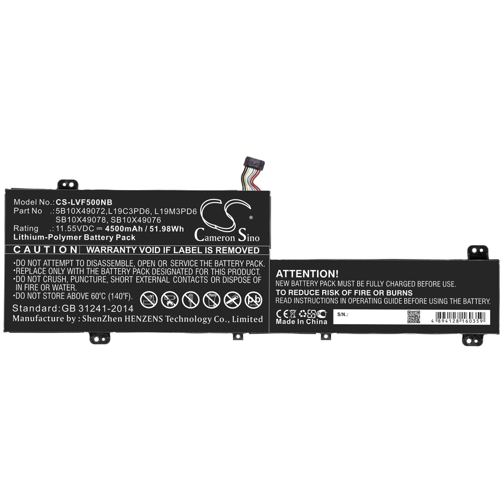 Batterie Batteria notebook CS-LVF500NB