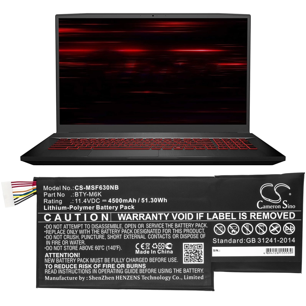 Batteria notebook MSI CS-MSF630NB