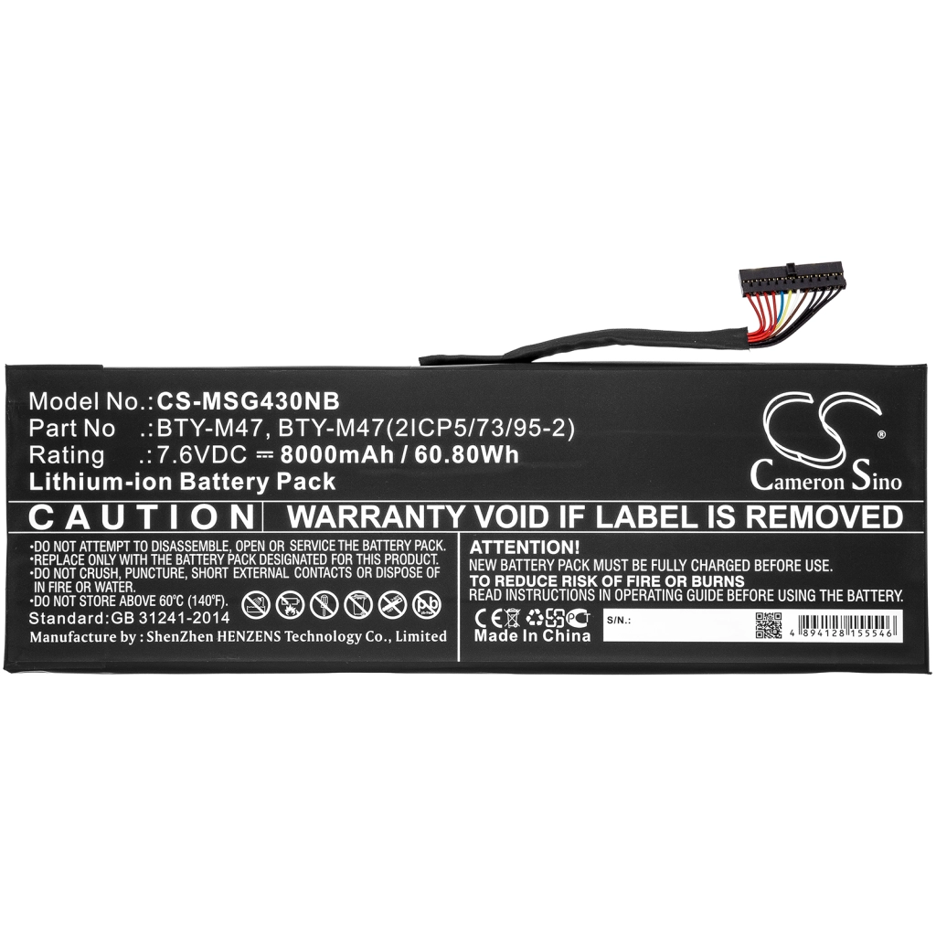 Batteria notebook MSI GS43 (CS-MSG430NB)
