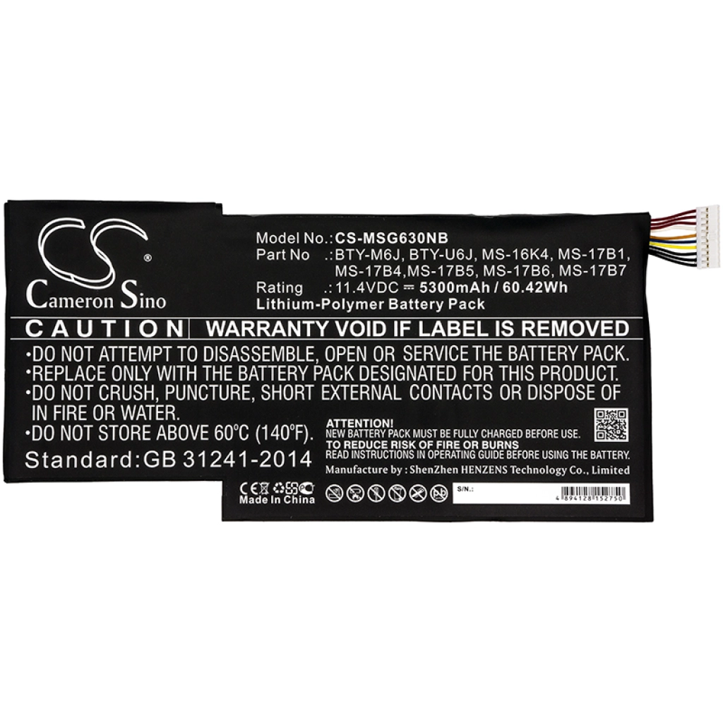Batteria notebook MSI GS63VR 6RF (CS-MSG630NB)