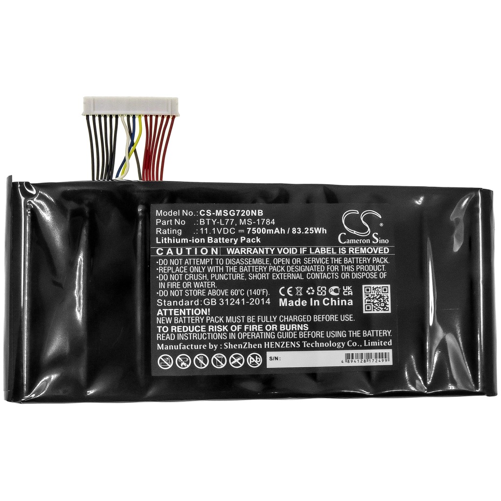 Batteria notebook MSI WT72 6QK16H11 (CS-MSG720NB)