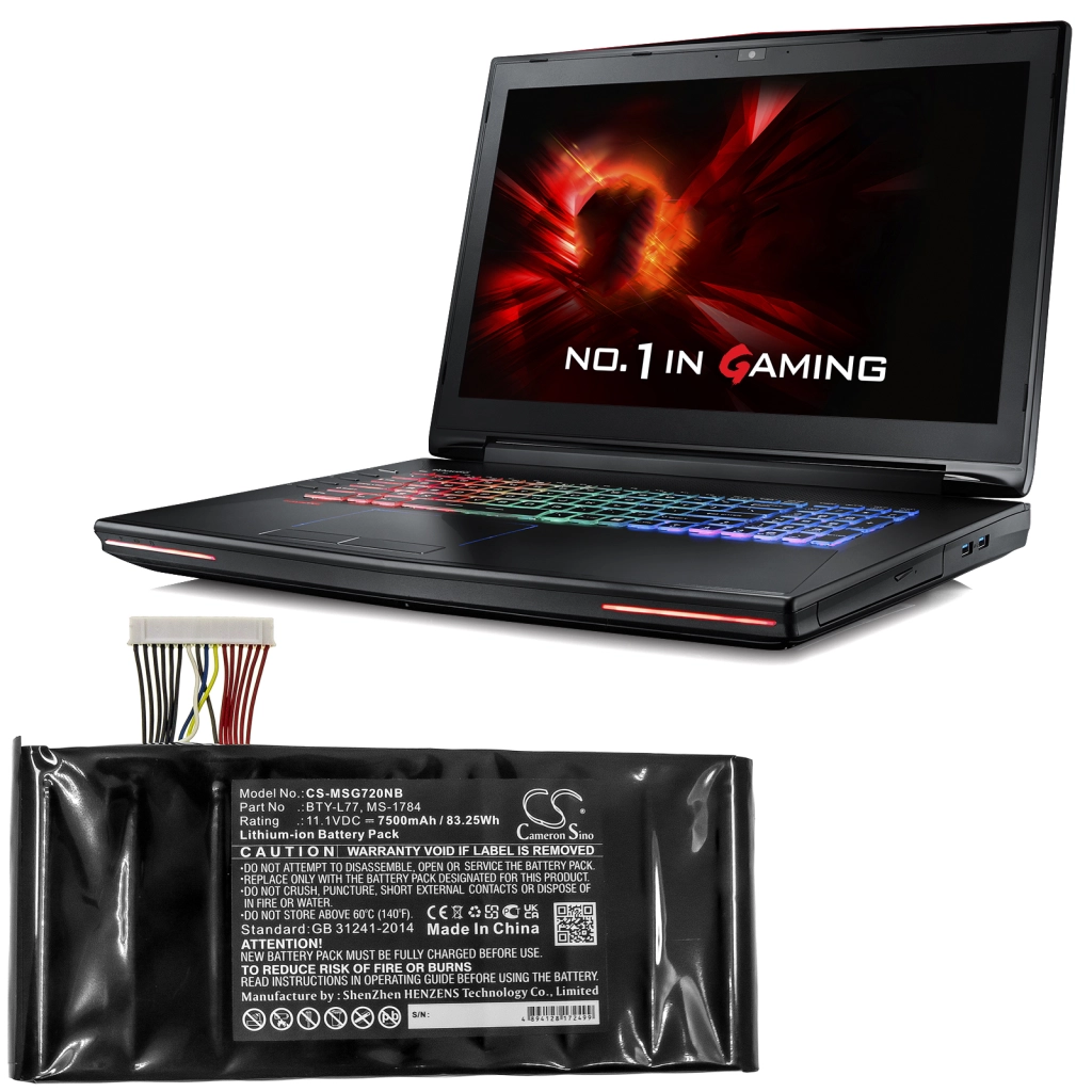Batteria notebook MSI WT72 6QK16H11 (CS-MSG720NB)
