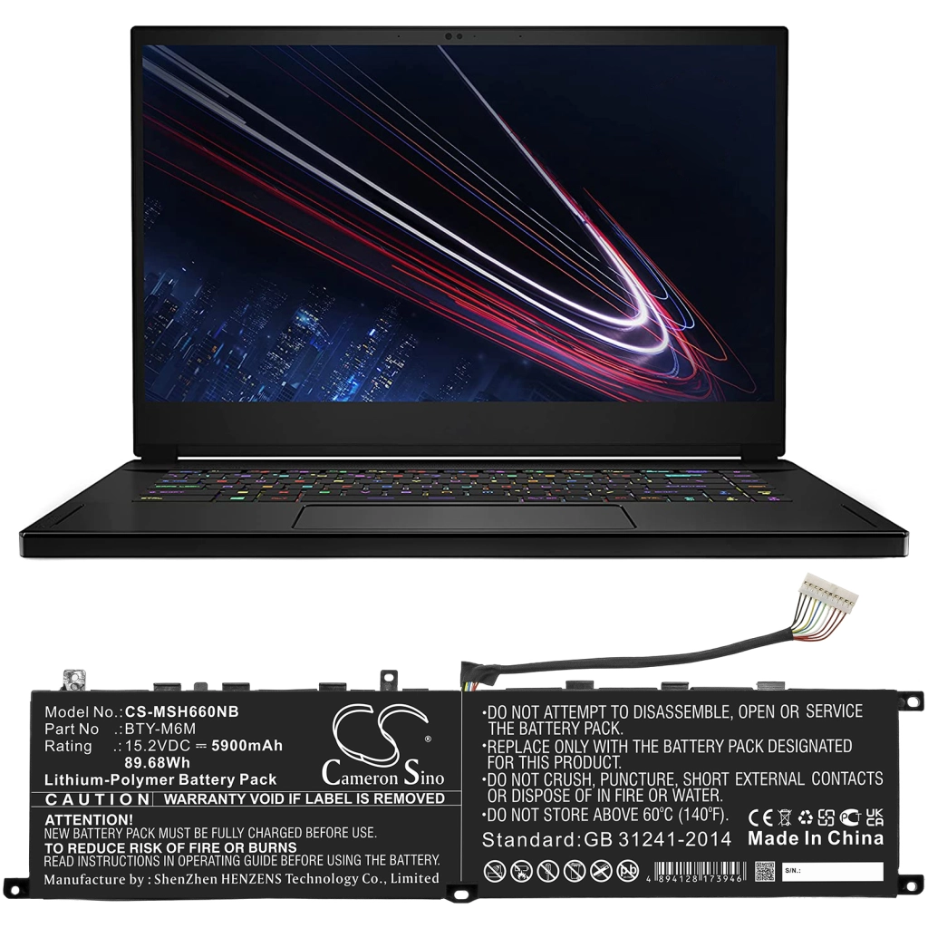 Batteria notebook MSI Creator 15 A10sdt-263cz (CS-MSH660NB)