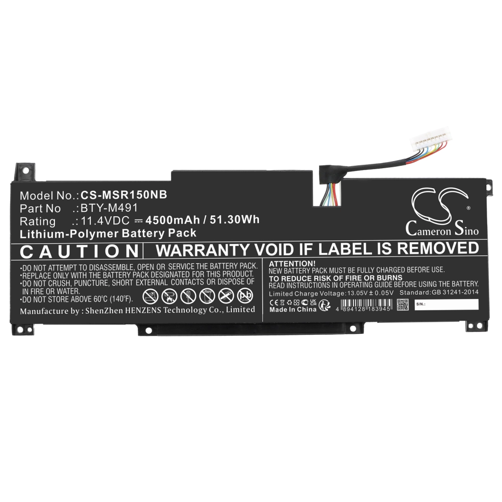 Batteria notebook MSI Modern 15 A11MU-652 (CS-MSR150NB)