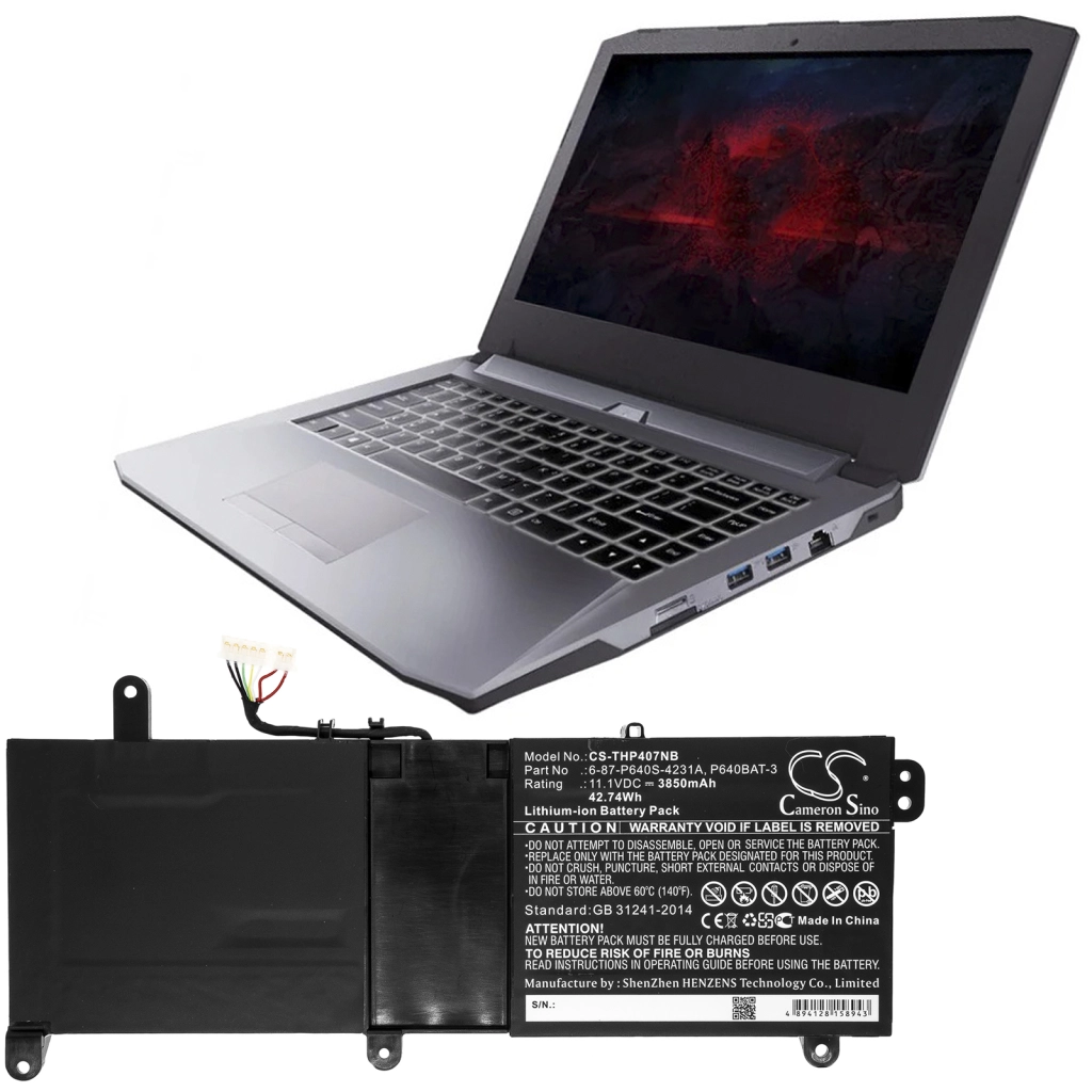 Batteria notebook CLEVO CS-THP407NB