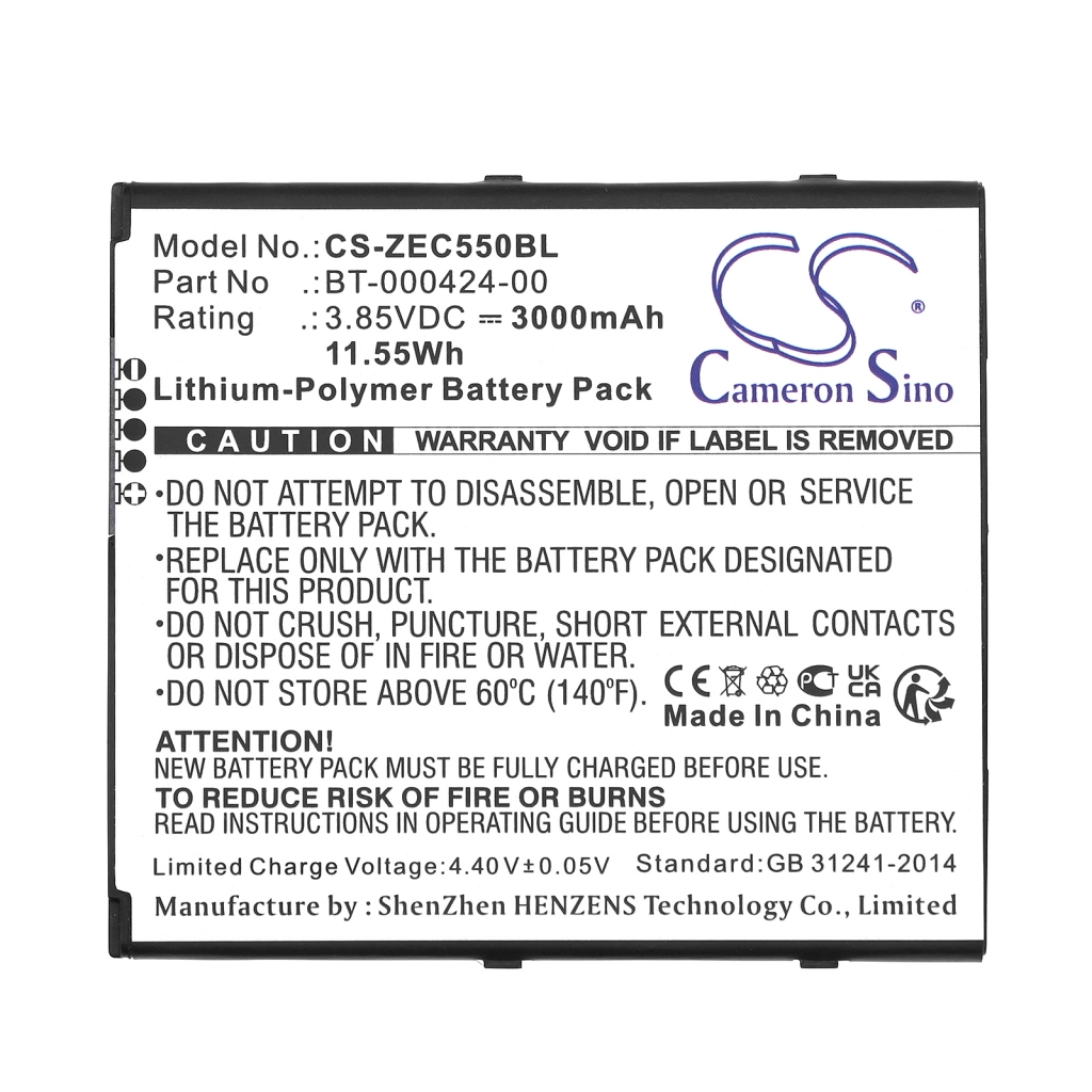 Codice a barre, batteria dello scanner Zebra EC55AK-11B132-NA