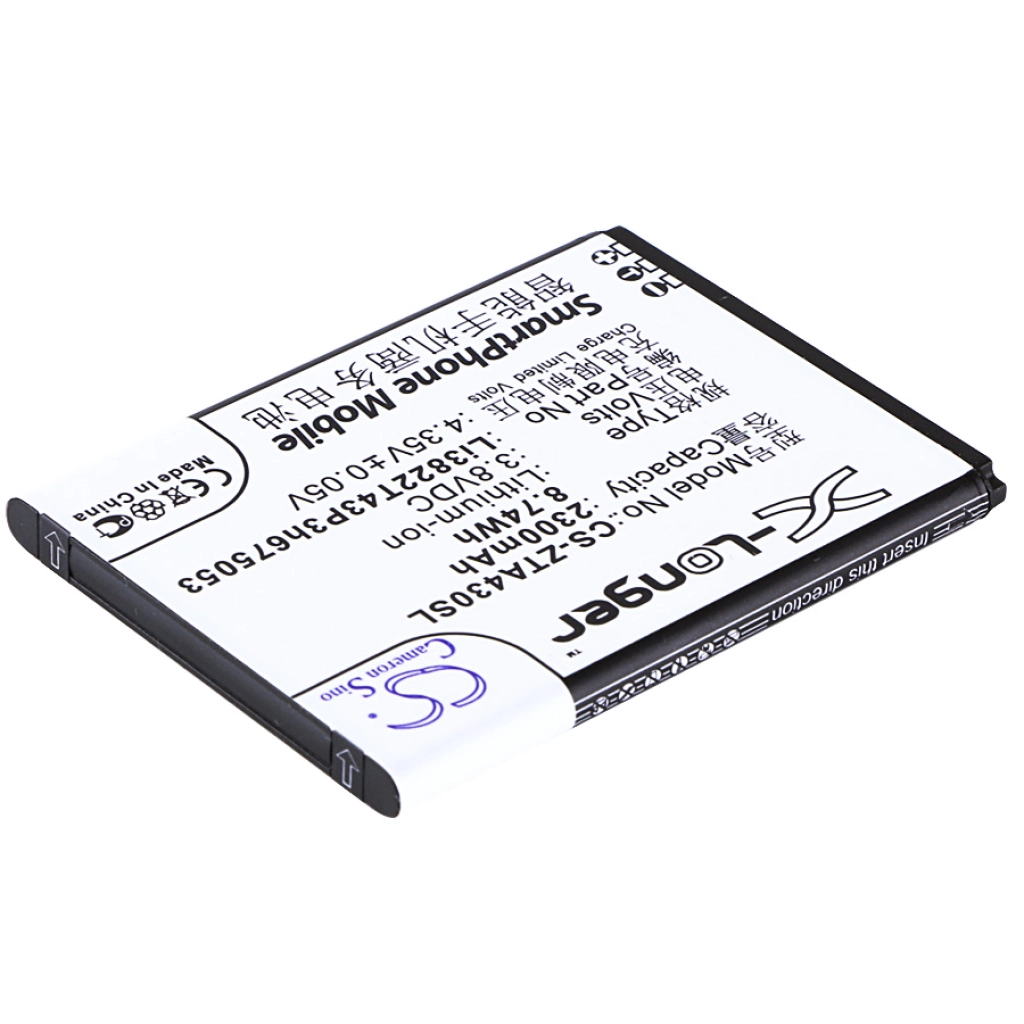 Compatible battery replacement for ZTE LI3822T43P3H675053