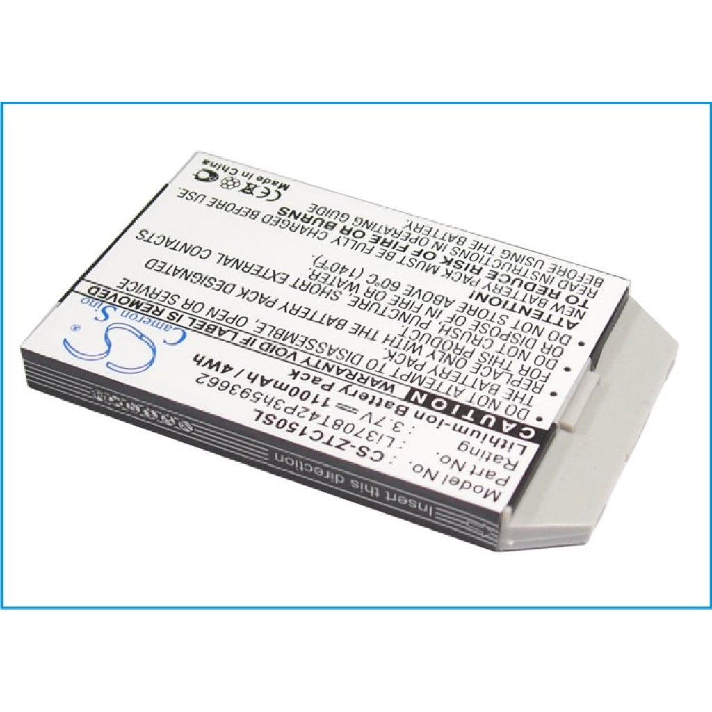Compatible battery replacement for ZTE LI3708T42P3H593662