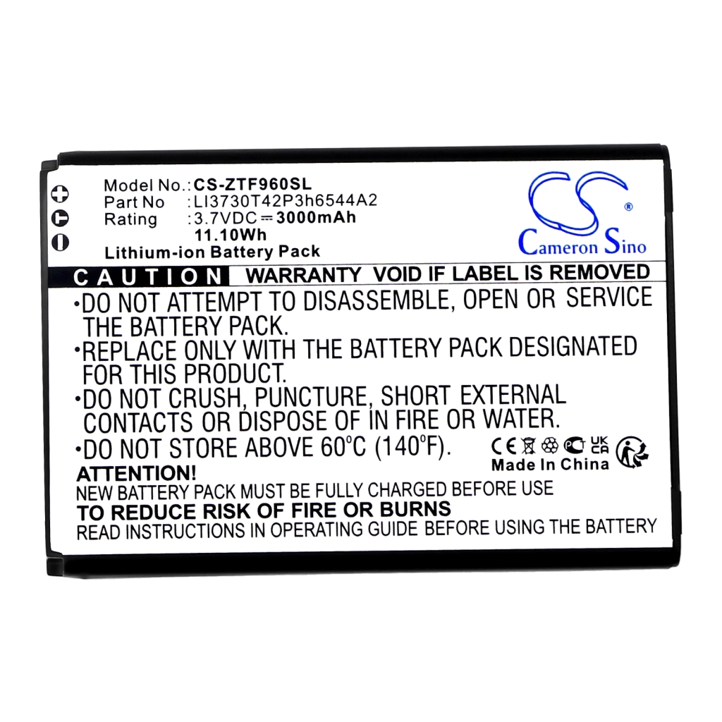 Compatible battery replacement for ZTE LI3730T42P3H6544A2