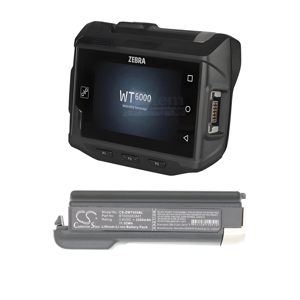 Codice a barre, batteria dello scanner Zebra CS-ZWT600BL